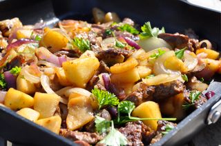 Chicken Liver with Caramelized Apple