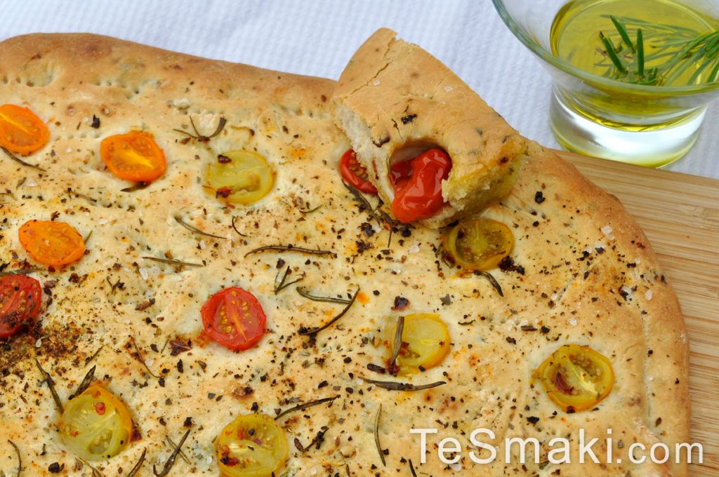 Herbed Focaccia with Cherry Tomatoes 1