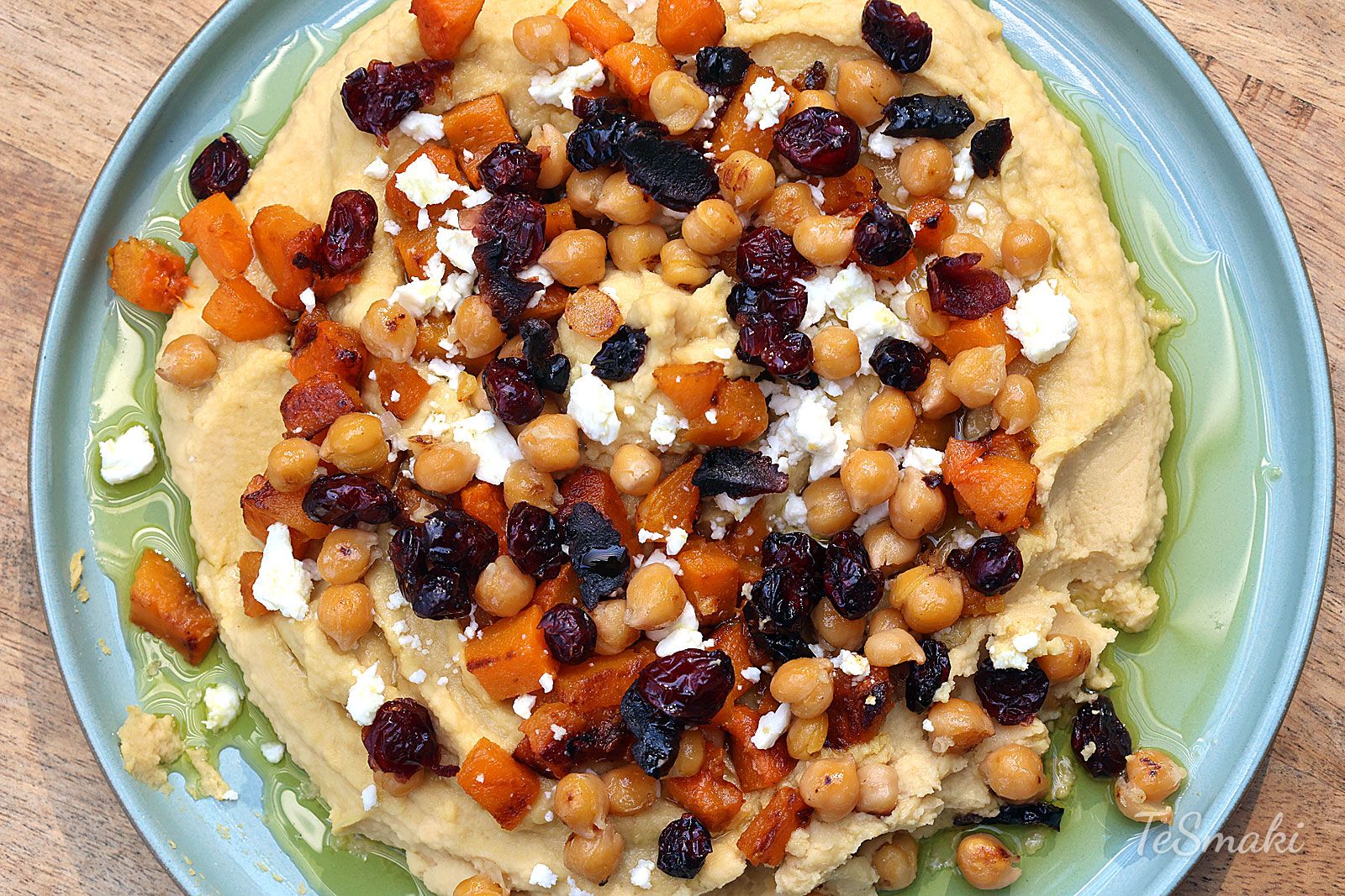 Hummus with Roasted Pumpkin and Feta 2