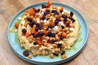 Hummus with Roasted Pumpkin and Feta