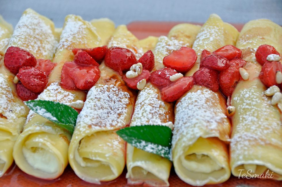 Pancakes with Cheese and Strawberries 1