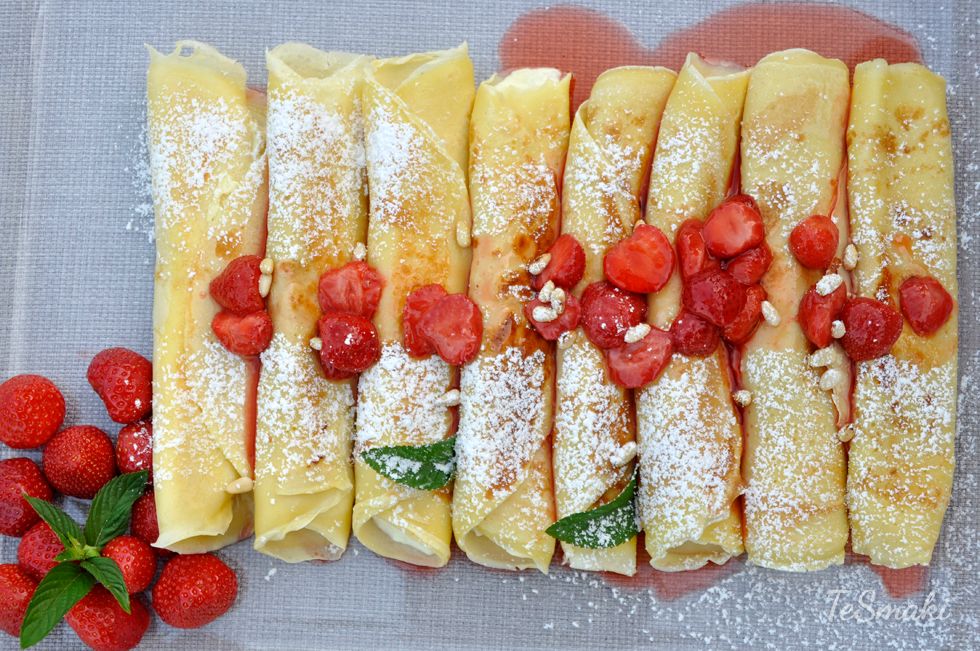 Pancakes with Cheese and Strawberries 2