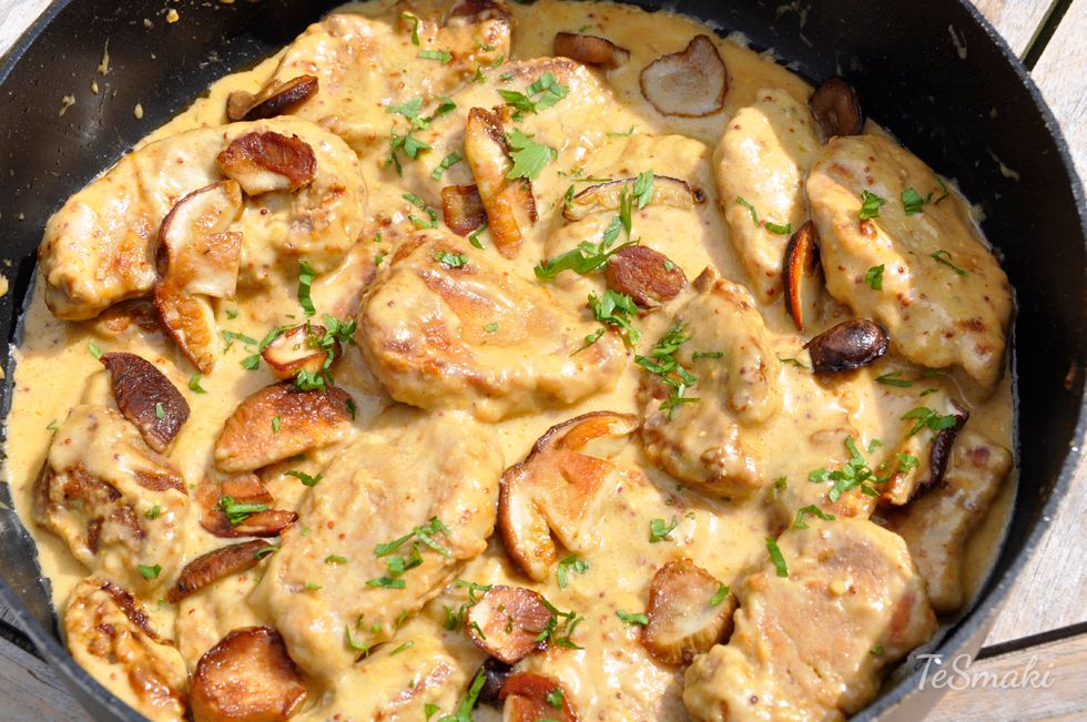 Bitki wieprzowe w sosie śmietanowo-musztardowym 1