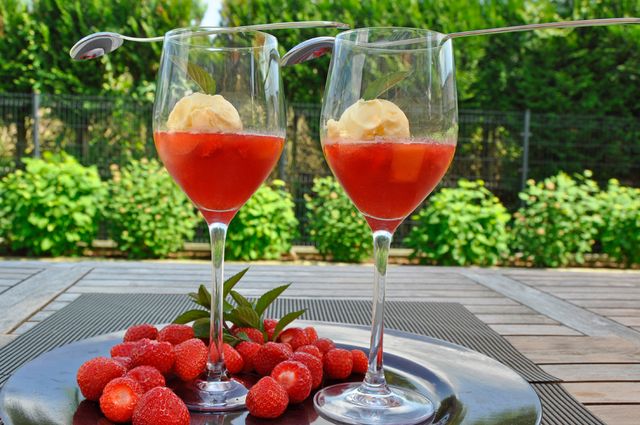 Gelée de rhubarbe et fraise