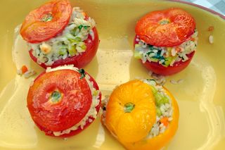 Risotto in a Tomato Shell