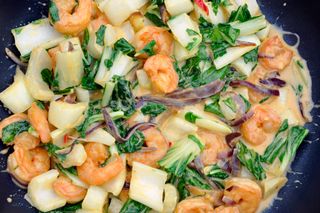 Shrimp with Pak Choi