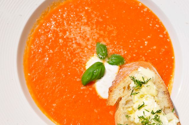 Tomato Cream Soup with Parmesan