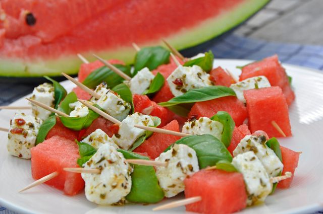 Watermelon Skewers with Spices