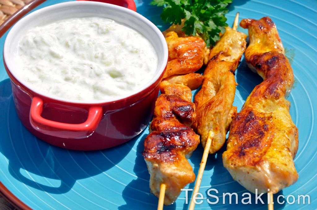 Yogurt Tzatziki Dip with Skewers 1