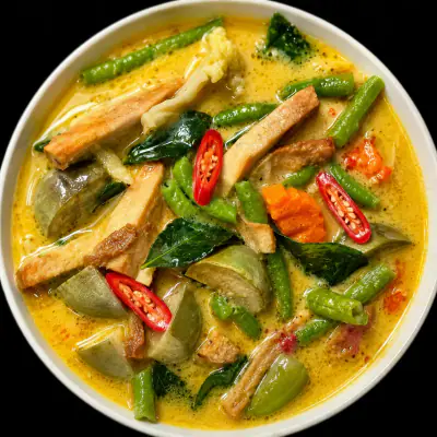 Green curry, a special recipe from our restaurant.