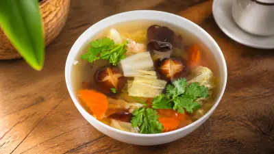 Tofu and shiitake mushroom soup