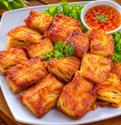 Grilled tofu skin with soy sauce