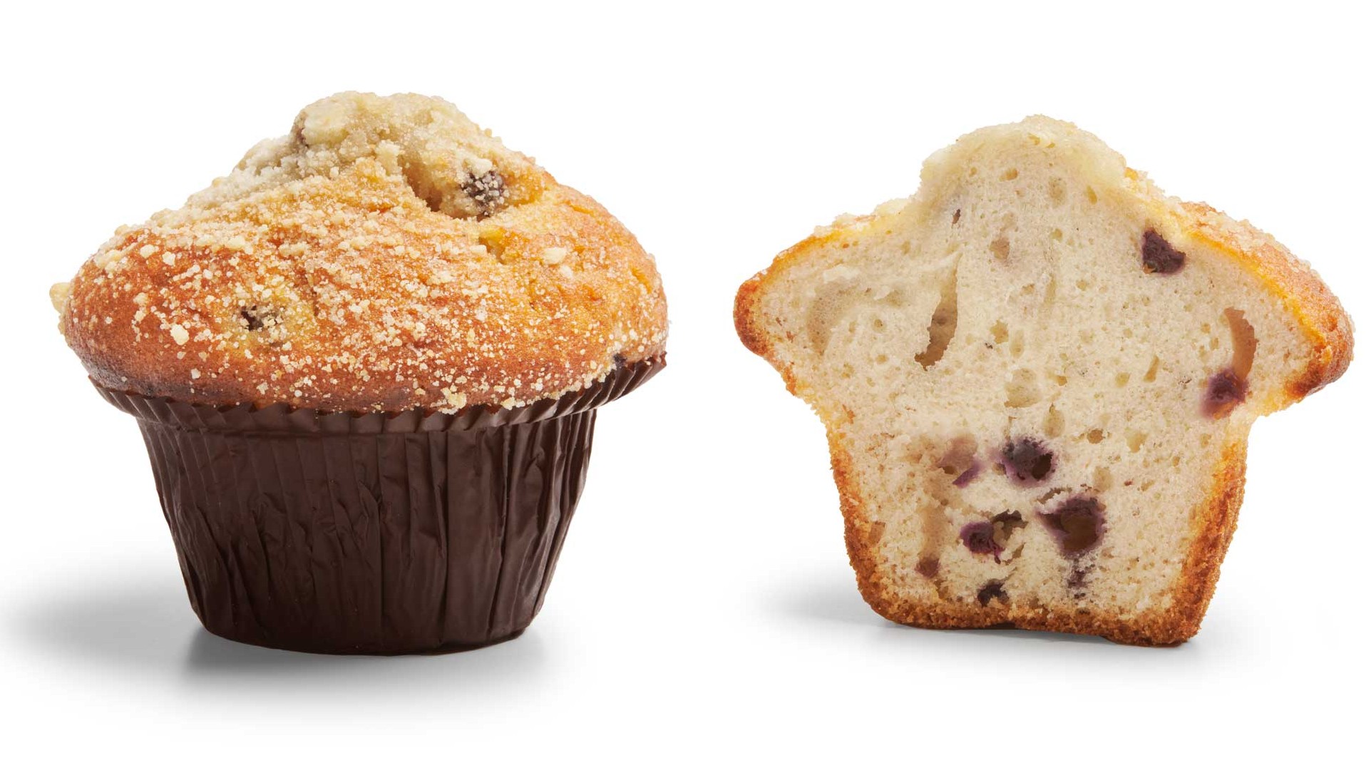 Muffin blueberry crumble