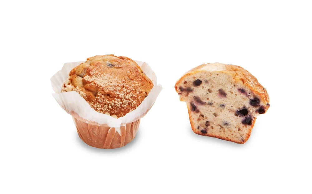 Muffin blueberry crumble