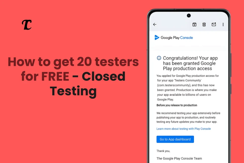 How to Get 20 Testers for Free