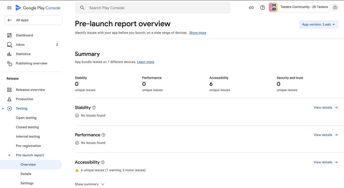 Prelaunch Report