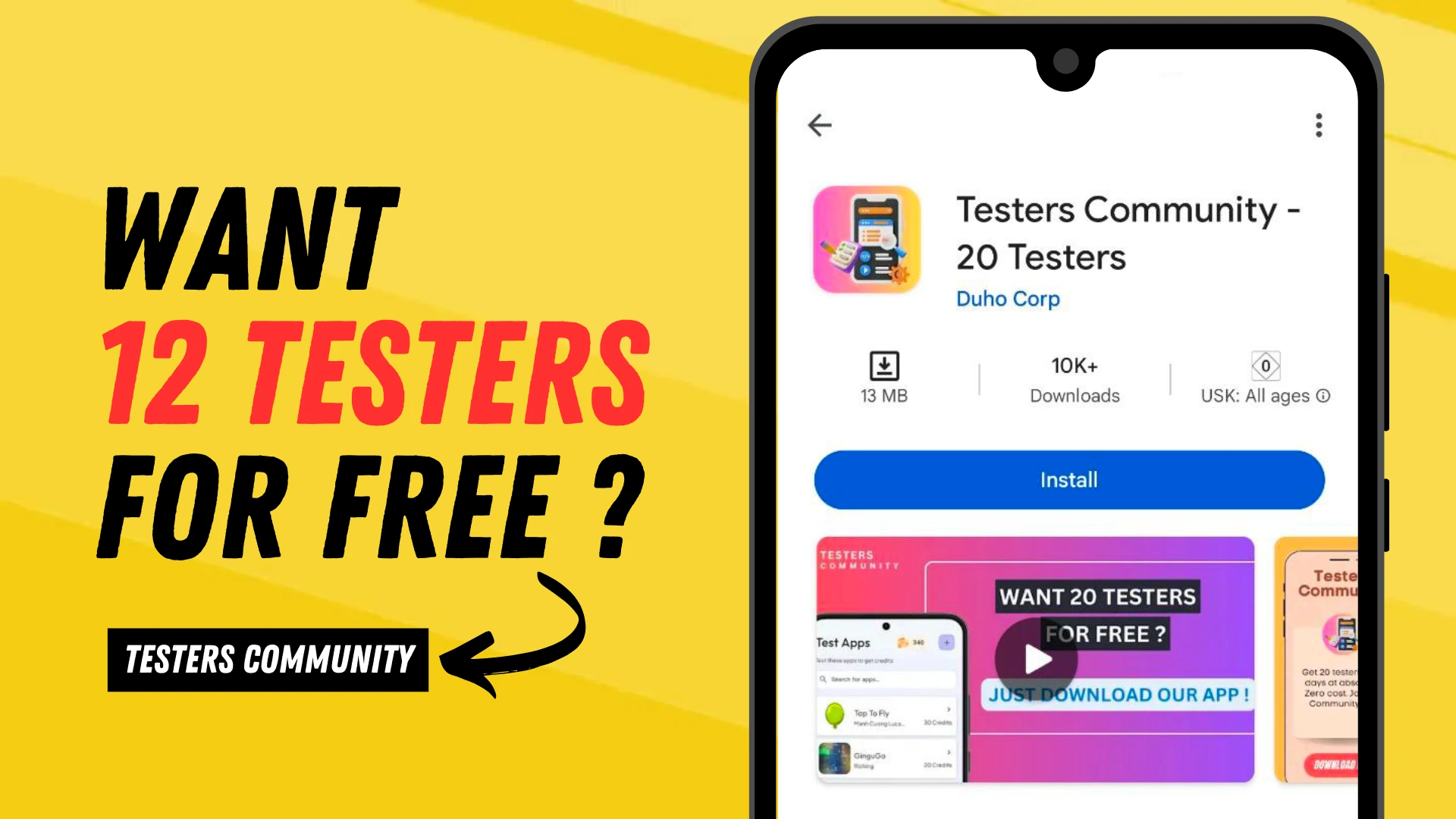 Get 12 Testers for 14 Days Image