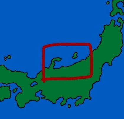 Полуостров Ното #полуостров #Япония #карта