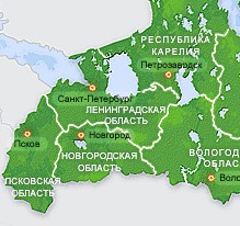 Озёра СЗФО на карте #карта #озеро #районы