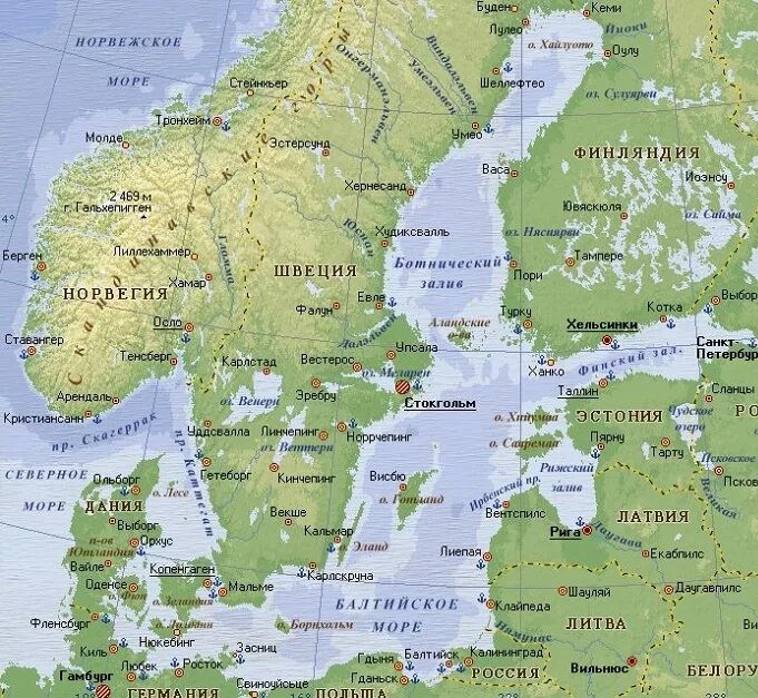 Острова в Балтийском море #море #остров #карта