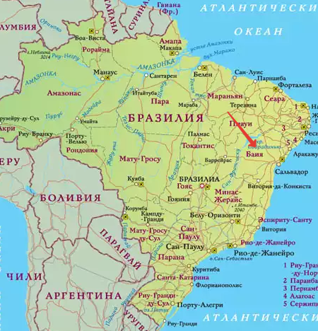 Города Бразилии #карта #Бразилия #город