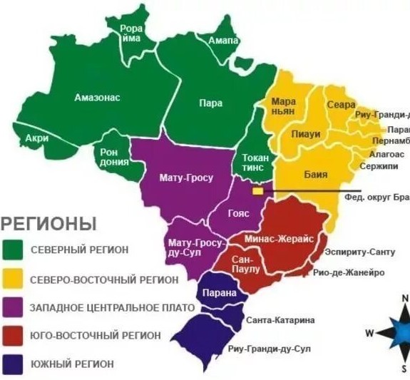 Столица-штат #субъект #столица #Бразилия