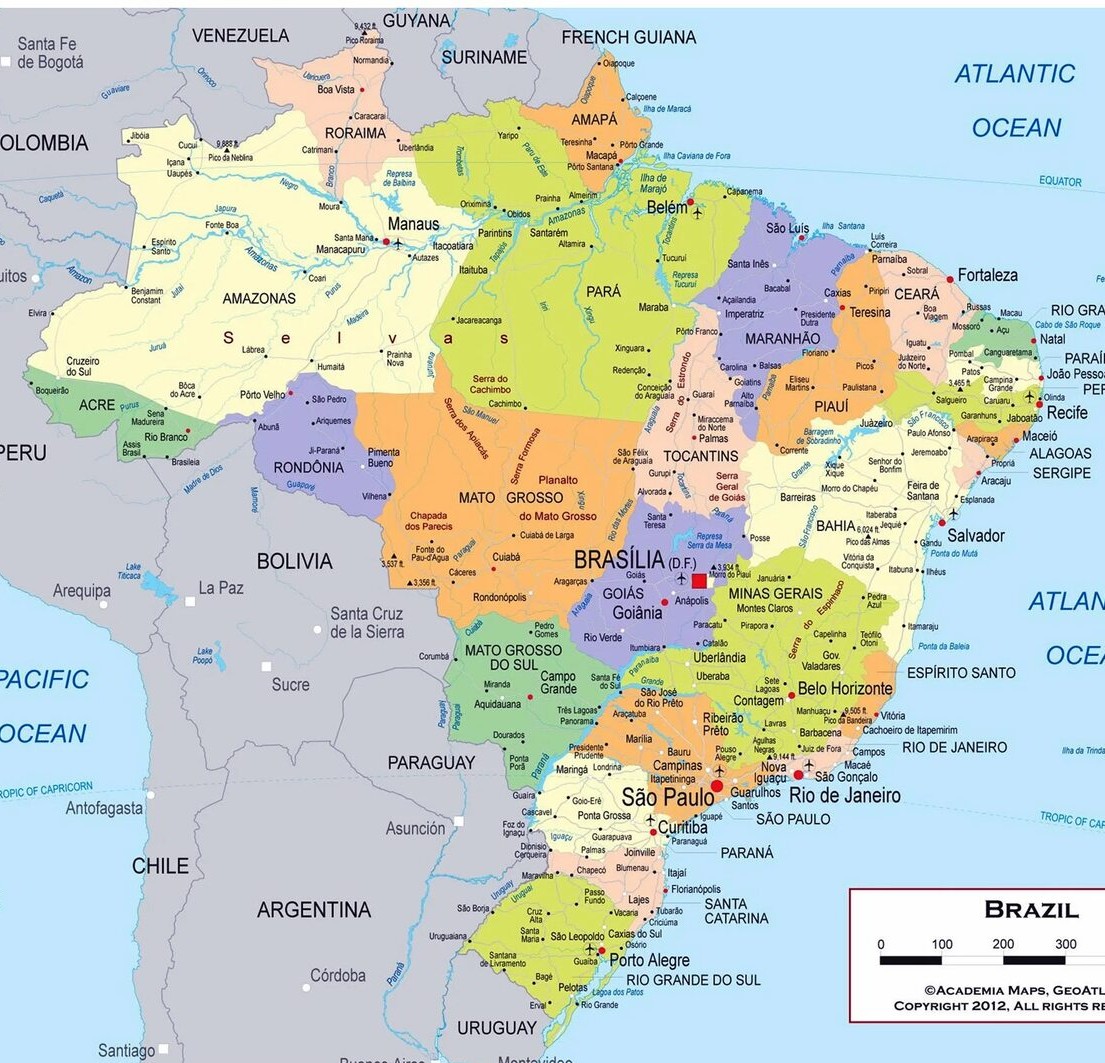 Экзамен по Бразилии - 2 #Бразилия #карта