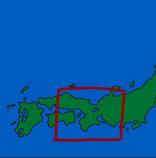 Полуостров Кии #карта #полуостров #Япония