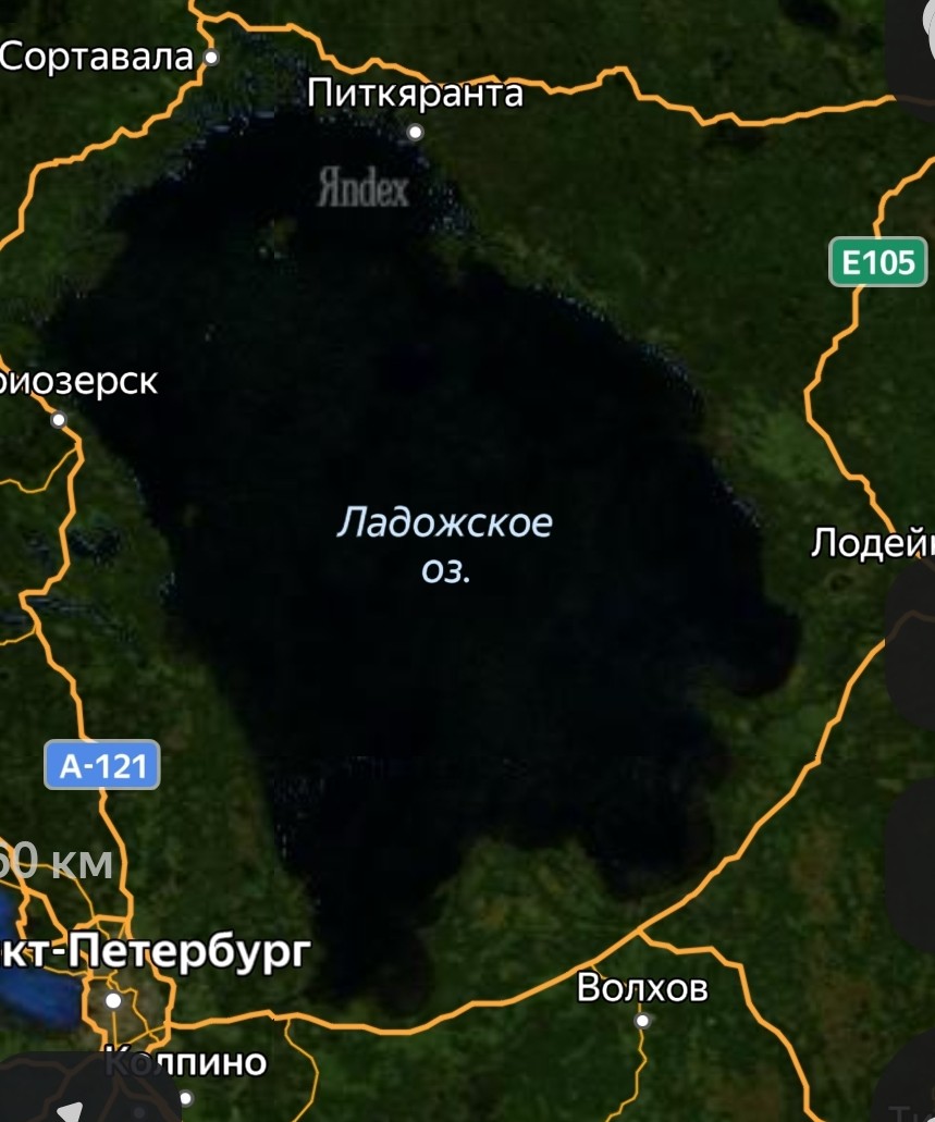 Города близ Ладожского озера #карта #озеро #город