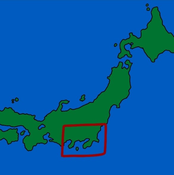 Залив Сагами #карта #Япония 