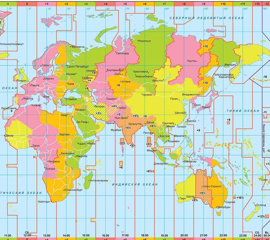 Часовые пояса #страна
