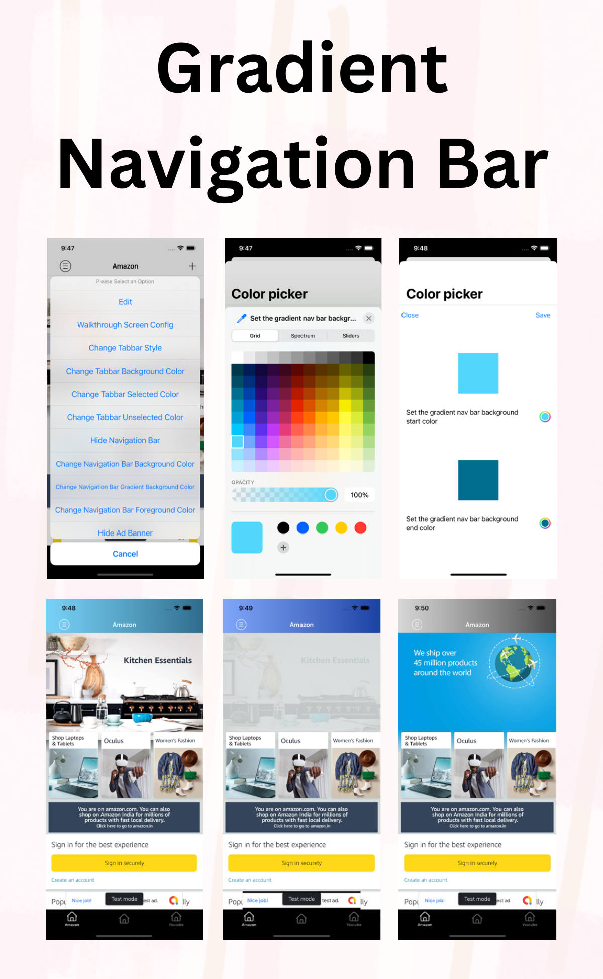 Gradient Navigation Bar