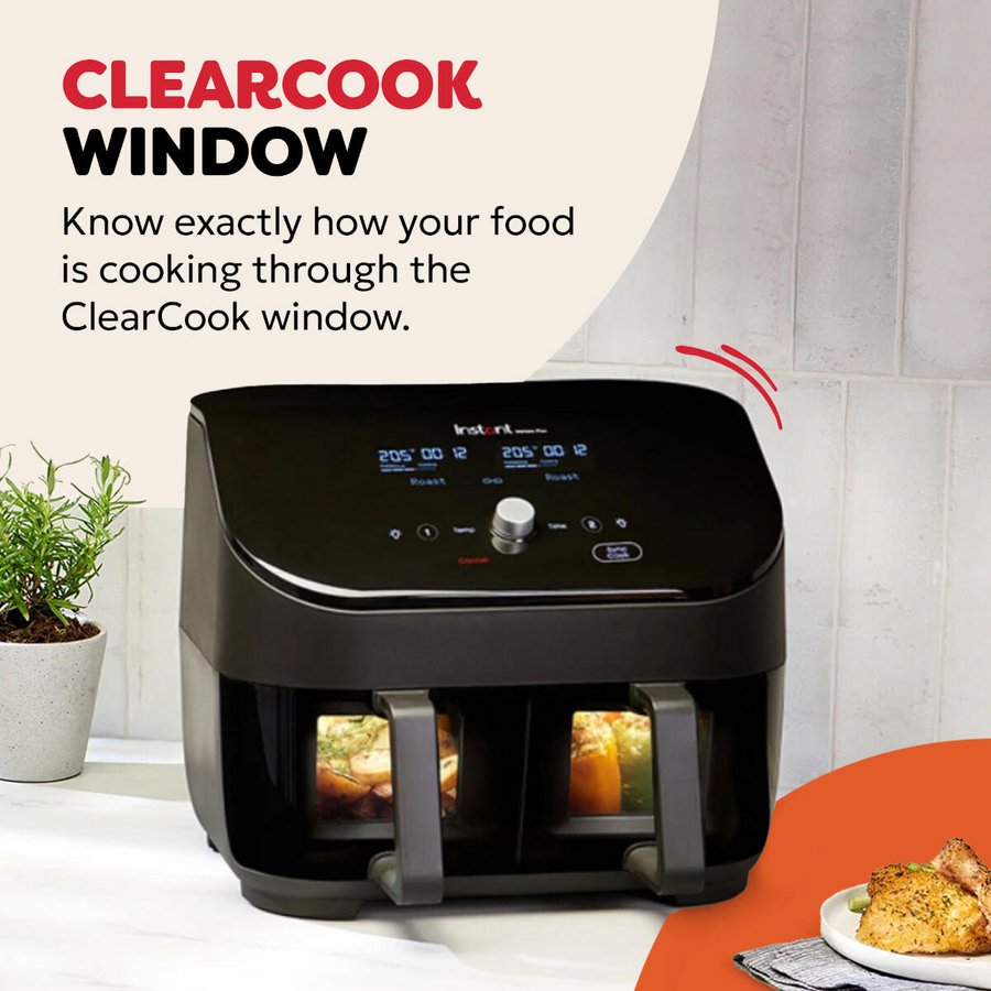 Instant Vortex Plus Double Basket – Korb mit Speisen