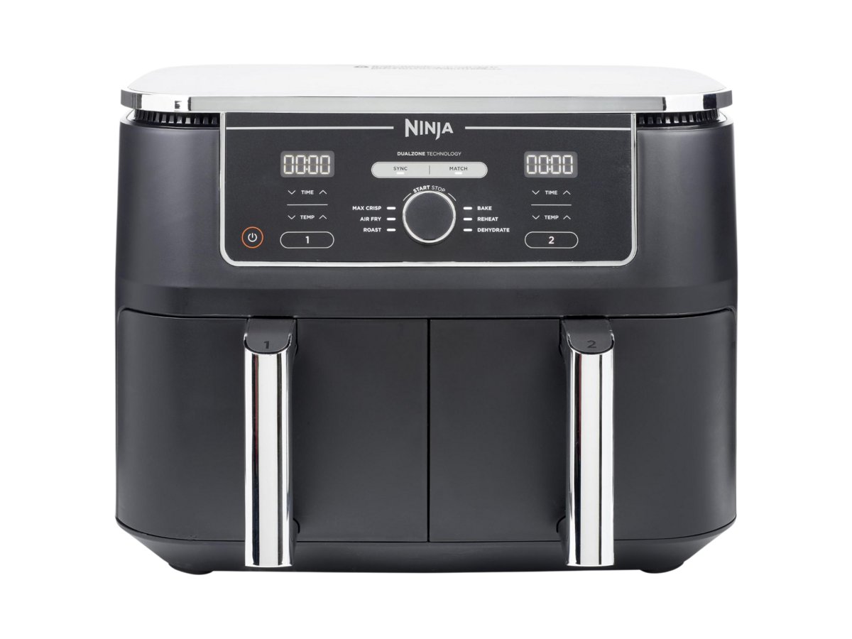 Ninja Foodi MAX Dual Zone AF400EU Heißluftfritteuse, 9,5 Liter XL Doppelkorb