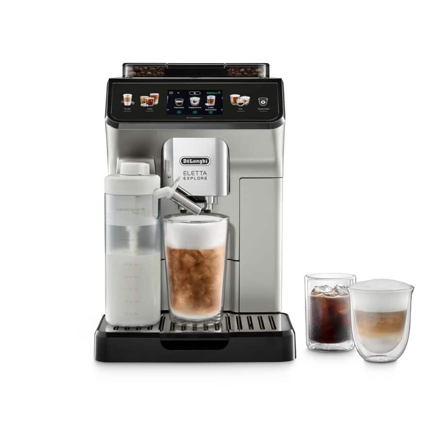 De'Longhi Eletta Explore ECAM450.65.S – Kaffeevollautomat Silber Frontansicht