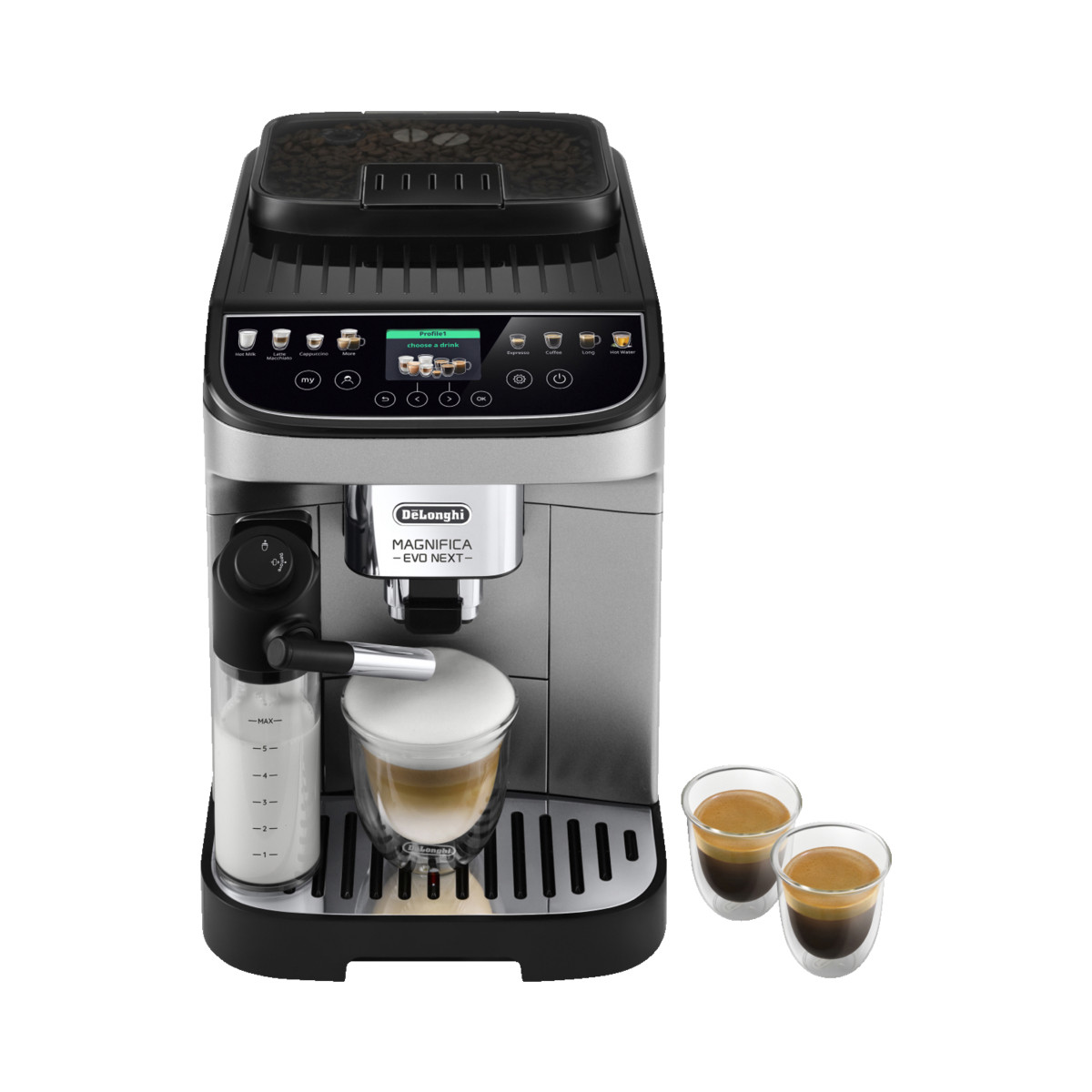 De'Longhi Magnifica Evo Next ECAM310.80.SB Kaffeevollautomat in Silber-Schwarz