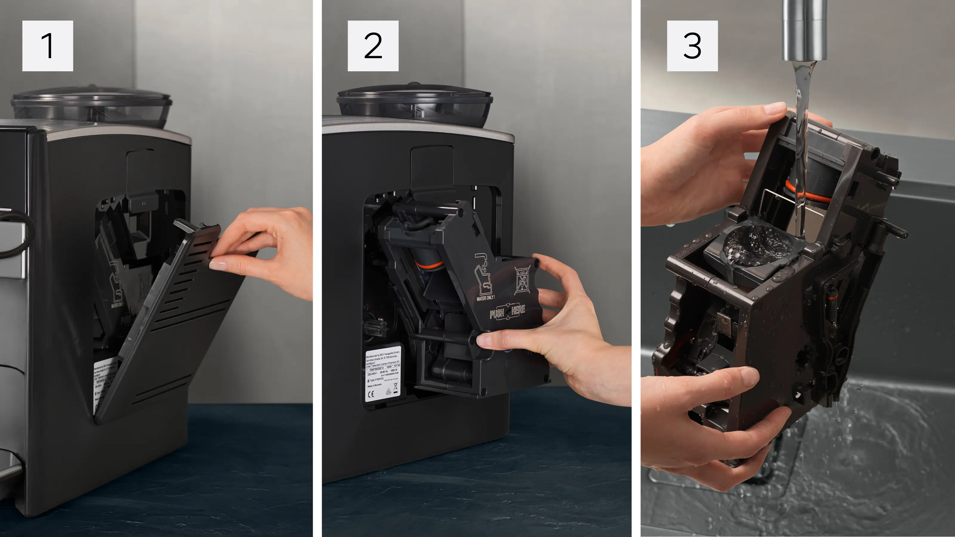 Siemens EQ.6 plus s700 – 300g Bohnenbehälter geöffnet