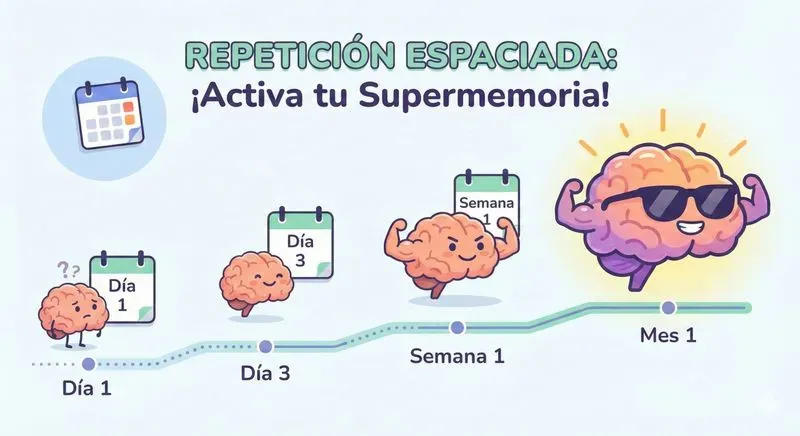 Repetición espaciada para oposiciones: qué es y cómo aplicarla