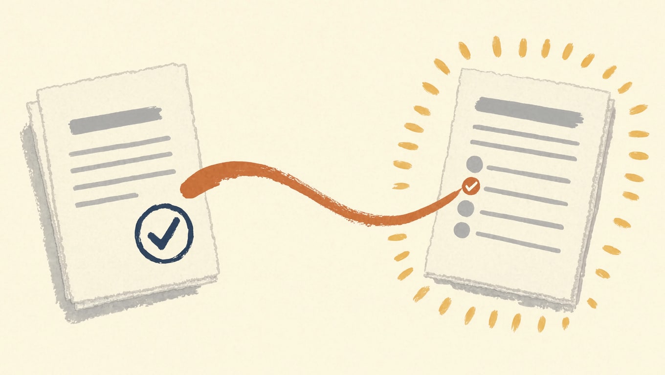Illustration showing a completed insurance CE record flowing to a verified transcript.