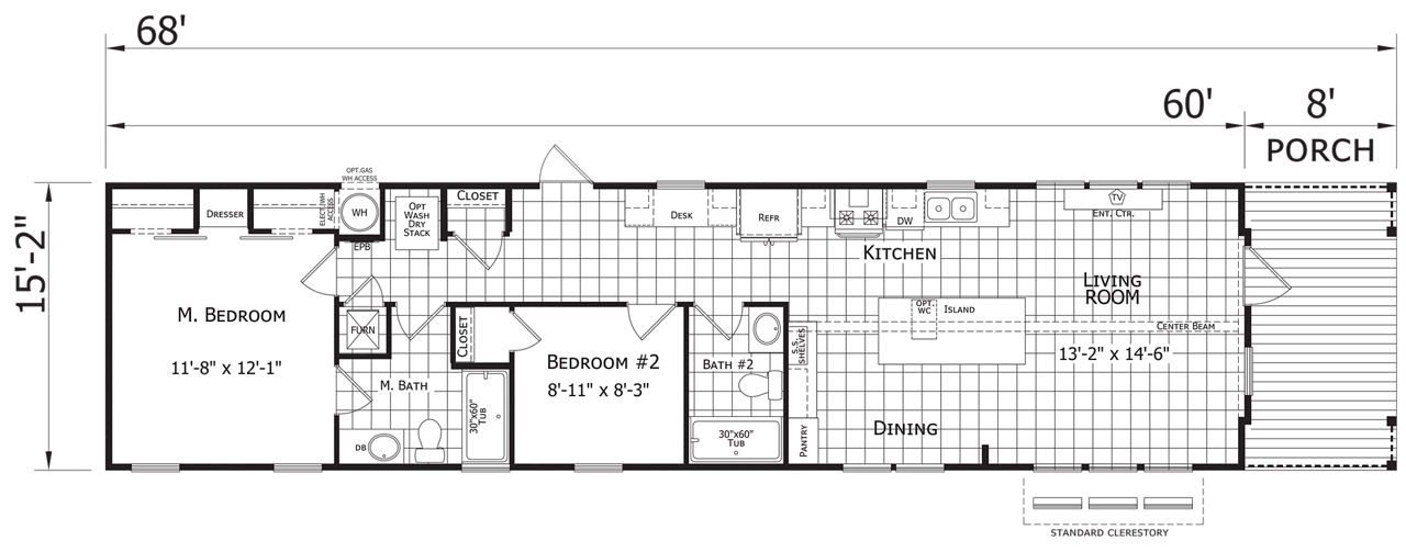 Floor plan for 1668B