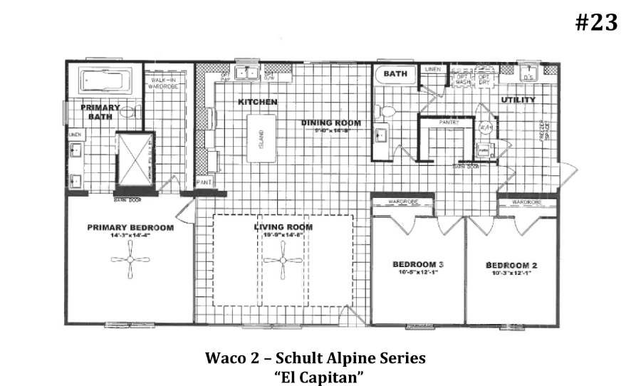 Floor plan for El Capitan