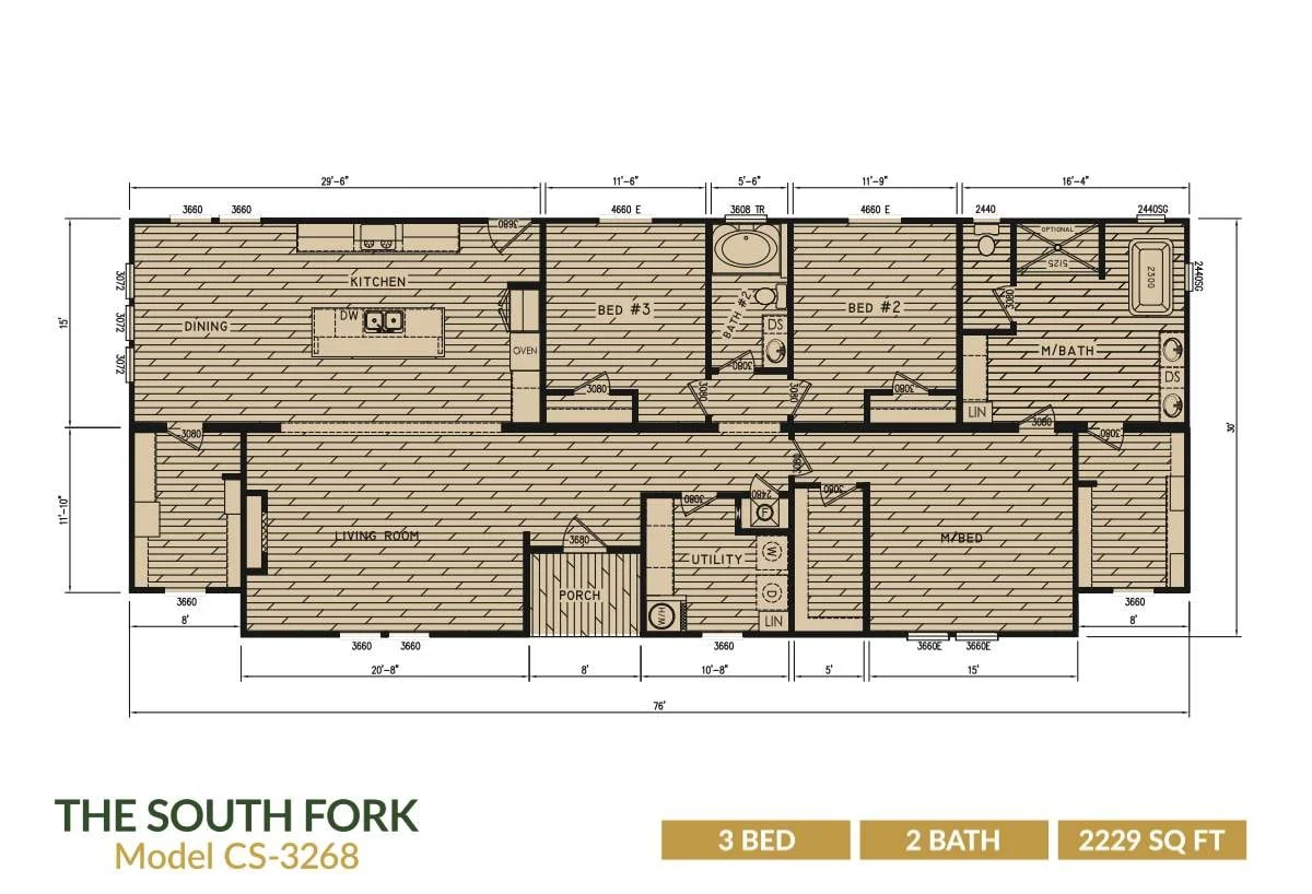 The South Fork CS-3268 Double Wide by Timber Creek thumbnail 5