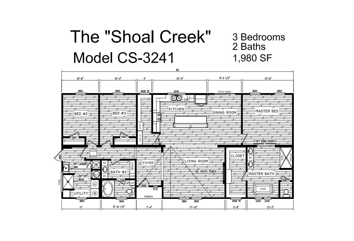 Floor plan for The Shoal Creek