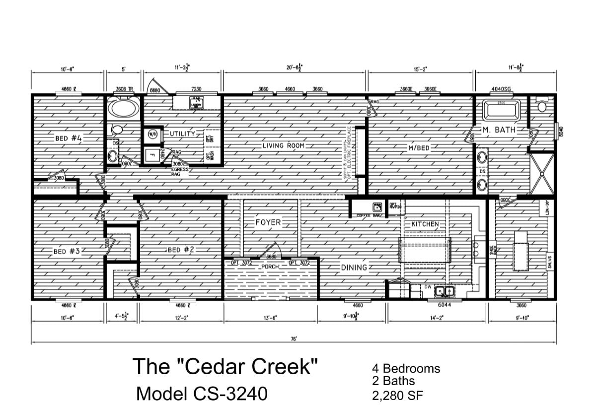 Floor plan for The Cedar Creek