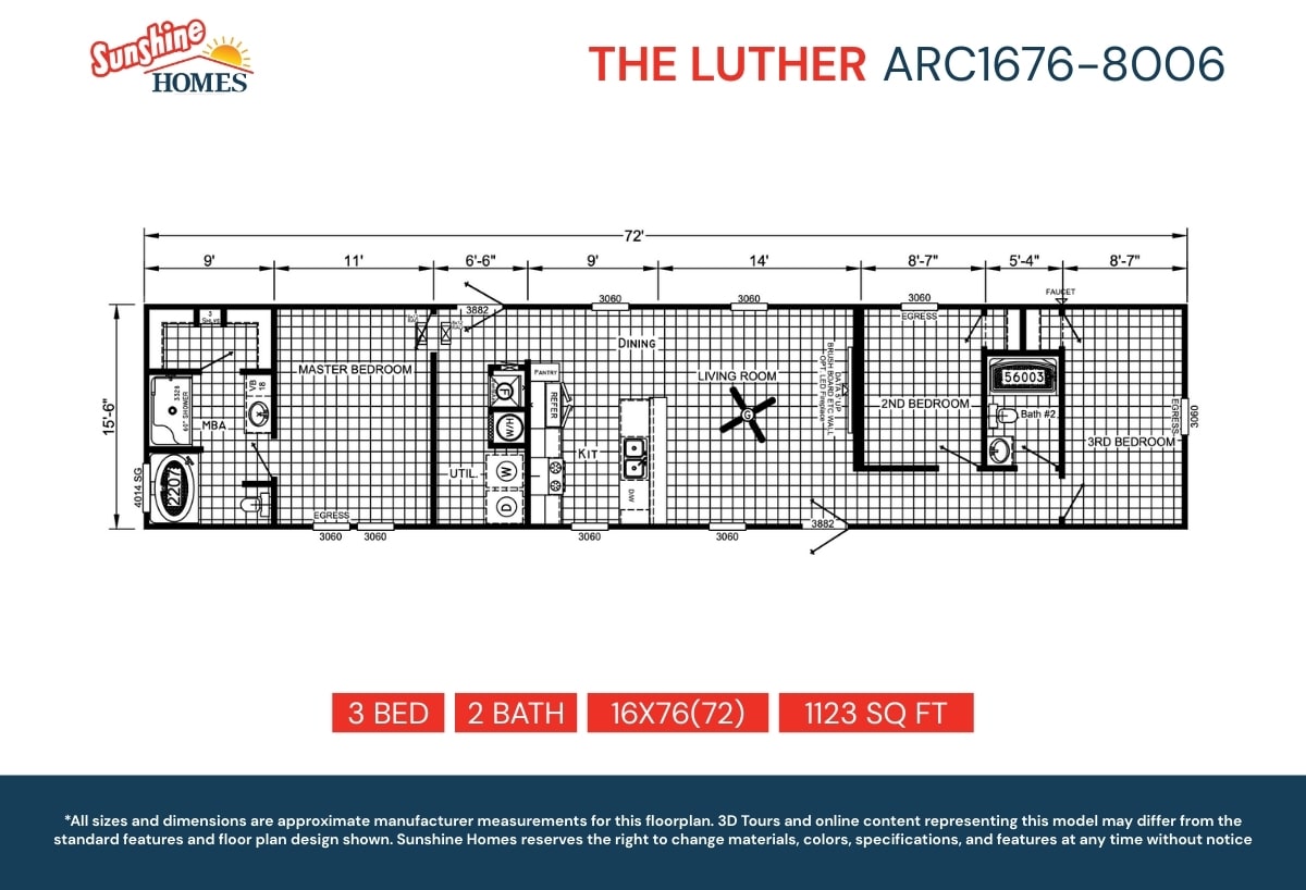 Floor plan for The Luther