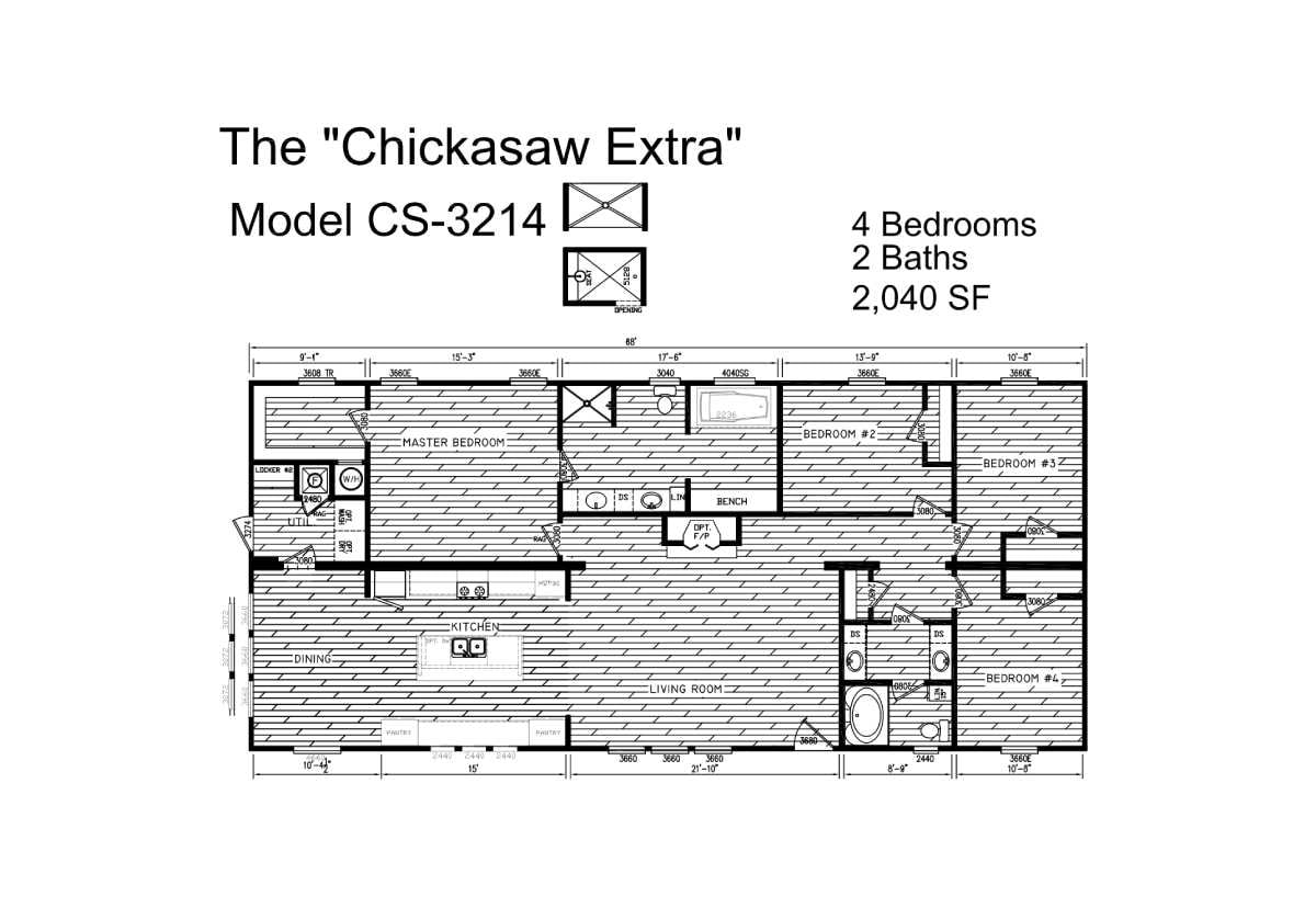 Floor plan for The Chickasaw Extra
