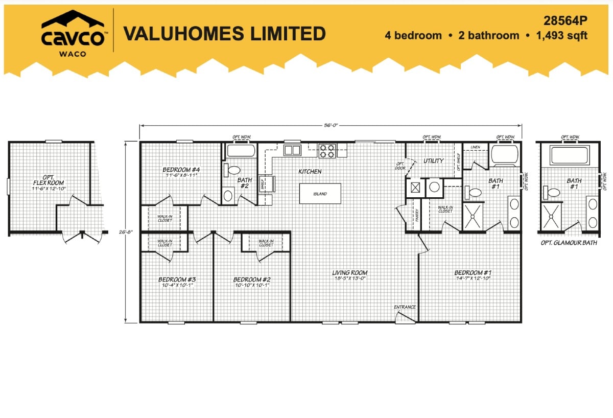 Floor plan for Pathfinder 28564P
