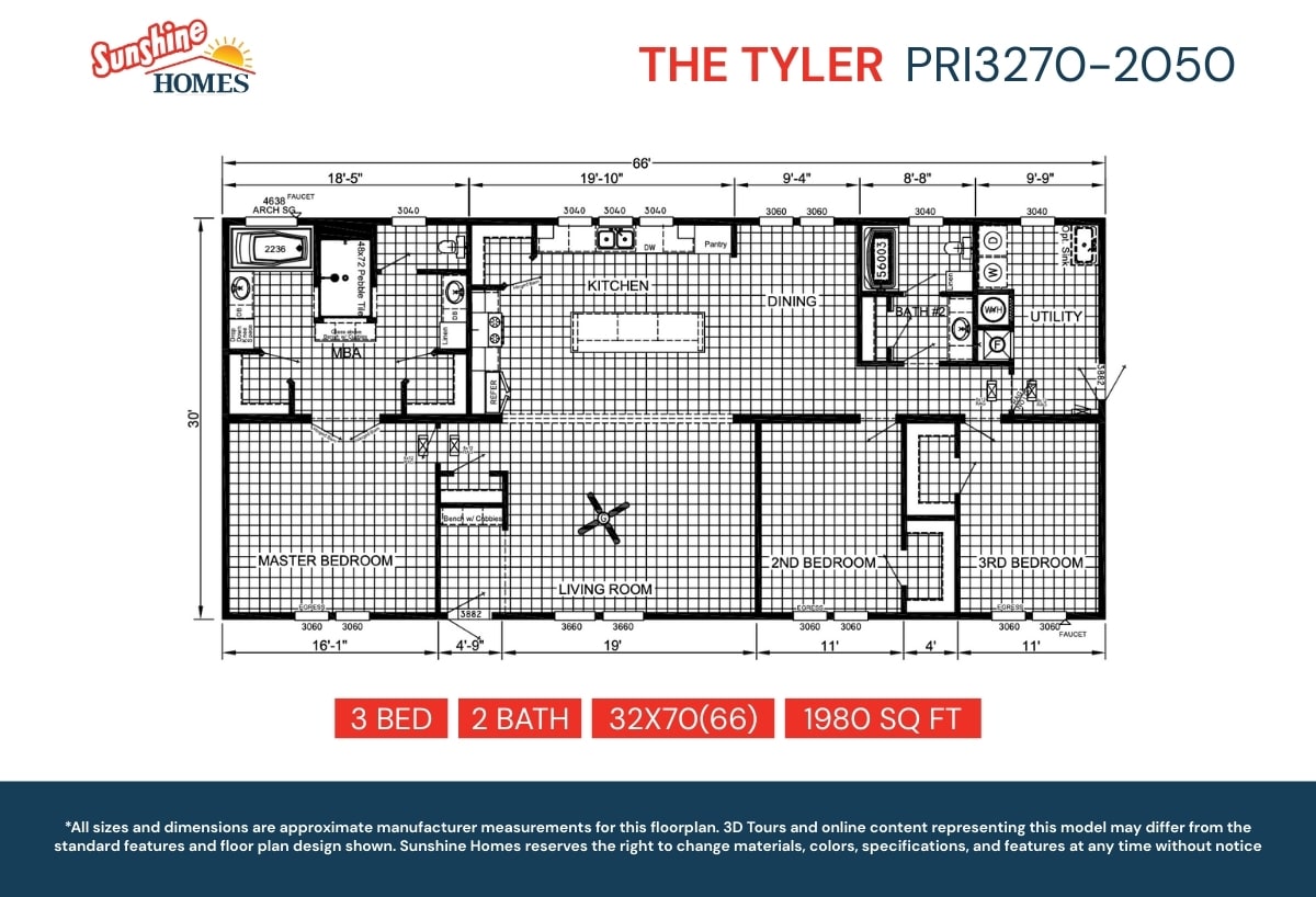 Floor plan for The Tyler