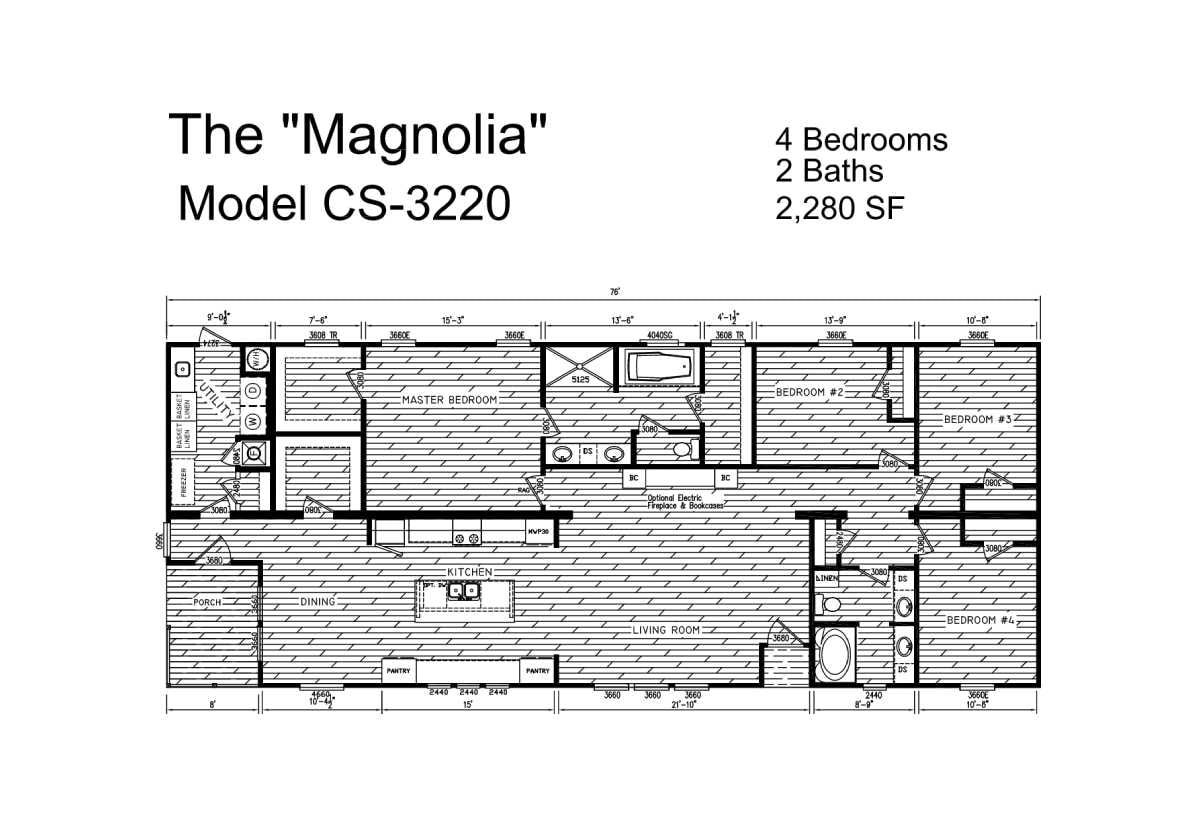 Floor plan for The Magnolia CS-3220
