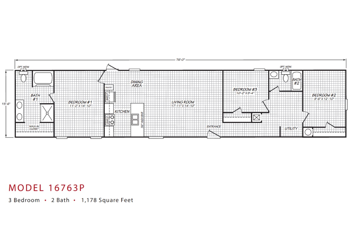 Floor plan for ValuHomes Limited 16763P
